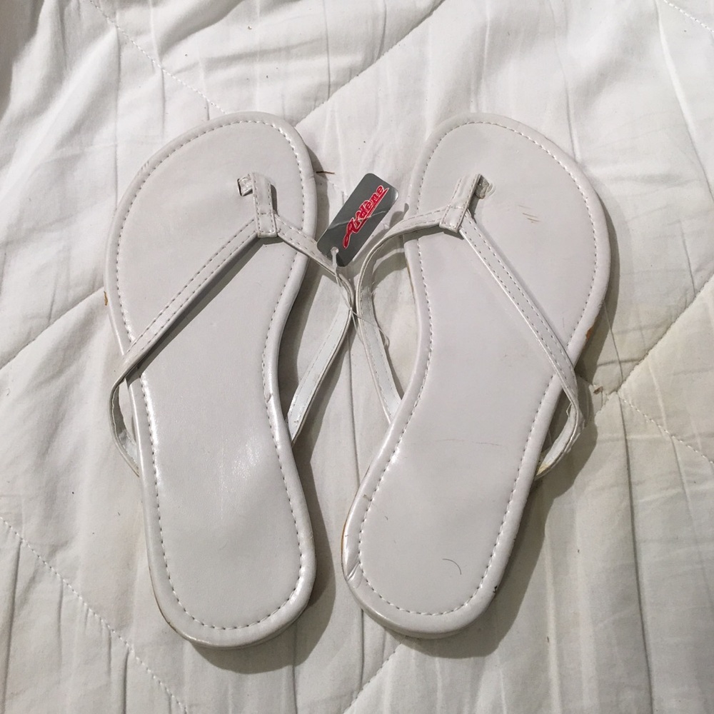 Ardene White Flip Flops